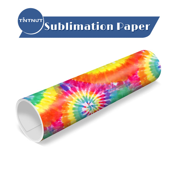 Tintnut Tie Dye Sublimation Transfer Paper,Vortex Patterned Sublimation Transfer Sheets Compatible with Cricut for DIY Mugs,T-Shirts and Easy to use Weed
