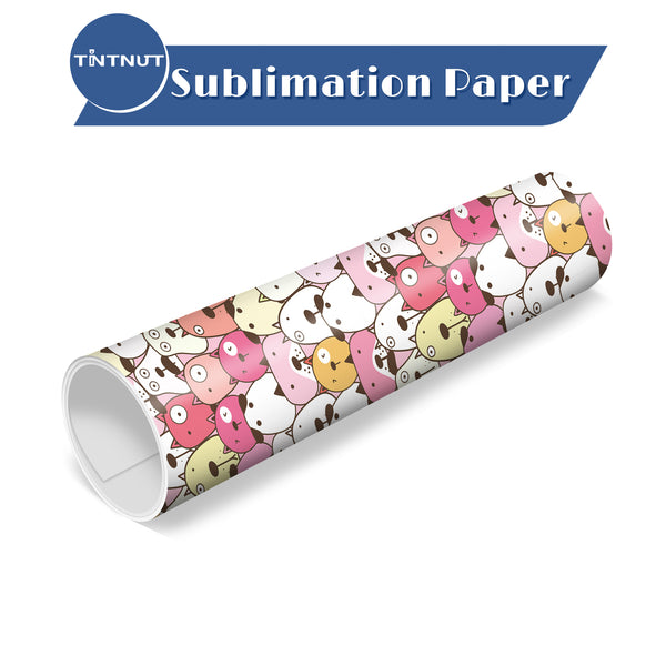 Tintnut Cartoon Dog Pattern Sublimation Transfer Sheets,Sublimation Transfer Paper Compatible with ALL Machine and Easy to use Transfer.