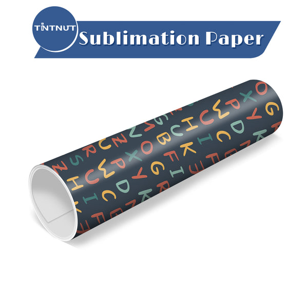 Tintnut School Style Sublimation Transfer Paper,Letter Pattern Sublimation Transfer Sheets Compatible with ALL Machine and Easy to use Weed.