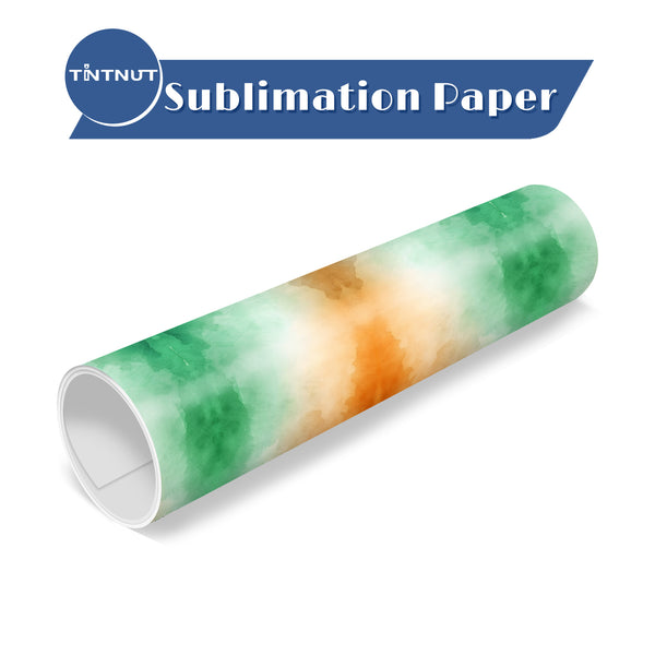 Tintnut Orange Green Gradient Rainbow Watercolor Pattern Sublimation Transfer Paper,Sublimation Transfer Sheets Compatible with Cricut for DIY Mugs,T-Shirts and Easy to use Weed.