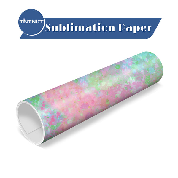Tintnut Splash Pattern Sublimation Transfer Paper,Watercolor Pattern Sublimation Transfer Sheets Compatible with ALL Machine and Easy to use Transfer.