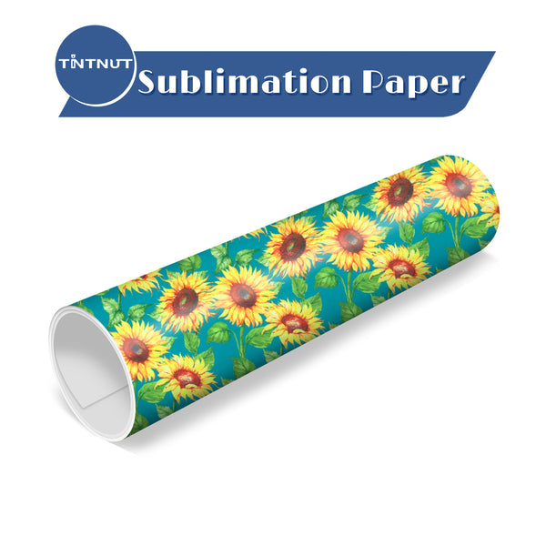 Tintnut Sunflower Pattern Sublimation Transfer Paper,Sublimation Ink Transfer Sheets Compatible with ALL Machine and Easy to use Transfer.