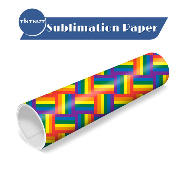 Tintnut LGBT Sublimation Transfer Paper,Rainbow Pattern Sublimation Transfer Paper,Gay Pride Proud Sublimation Ink Transfer Sheets Compatible with ALL Machine and Easy to use Weed.