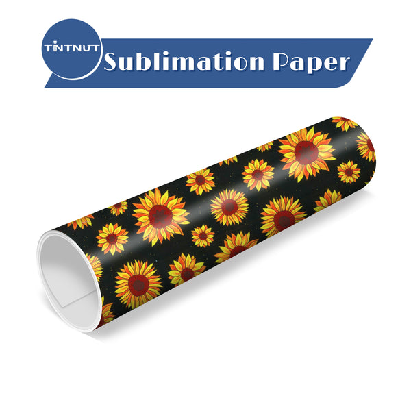 Tintnut Sunflower Pattern Sublimation Transfer Paper,Sublimation Transfer Sheets Compatible with Cricut for DIY Mugs,T-Shirts and Easy to use Transfer.