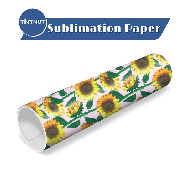 Tintnut Sunflower Pattern Sublimation Transfer Paper,Sublimation Ink Transfer Sheets Compatible with Cricut for DIY Mugs,T-Shirts and Easy to use Weed.
