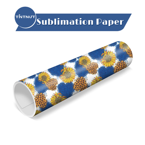 Tintnut Sunflower Pattern Sublimation Transfer Paper,Sublimation Ink Transfer Sheets Compatible with Cricut for DIY Mugs,T-Shirts and Easy to use Transfer.