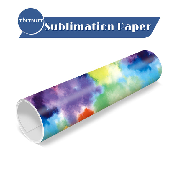 Tintnut Tie Dye Sublimation Transfer Paper,Watercolor Clouds Sublimation Transfer Sheets Compatible with ALL Machine and Easy to use Transfer.
