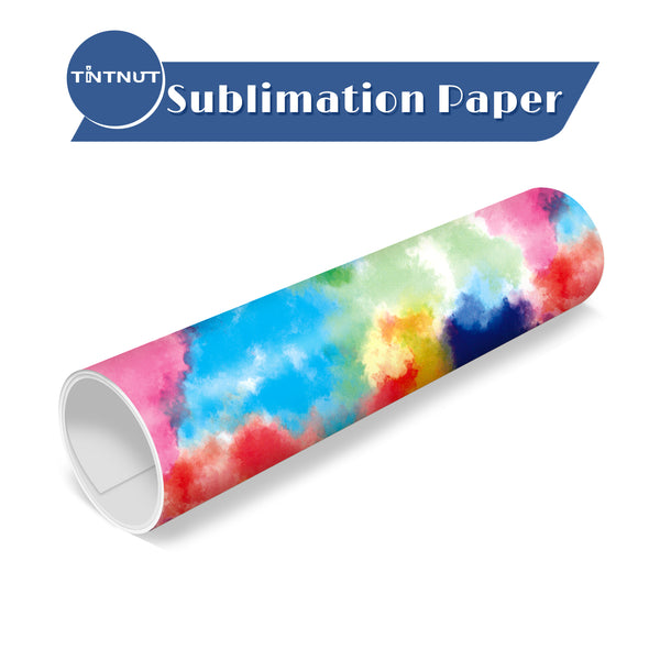 Tintnut Tie Dye Sublimation Transfer Paper,Watercolor Clouds Sublimation Transfer Sheets Compatible with ALL Machine and Easy to use Weed.