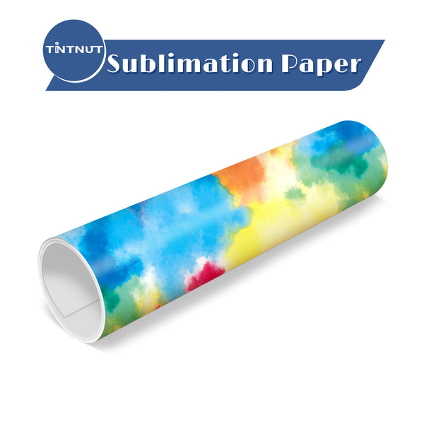 Tintnut Tie Dye Sublimation Transfer Paper,Watercolor Clouds Sublimation Ink Transfer Sheets Compatible with ALL Machine and Easy to use Transfer.