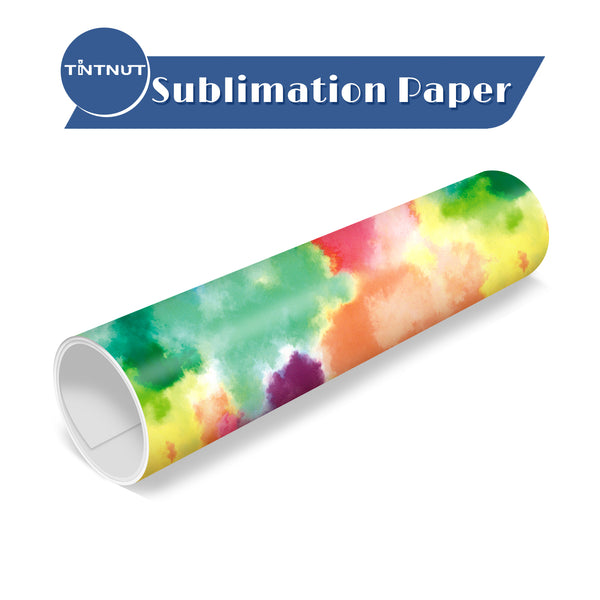 Tintnut Tie Dye Sublimation Transfer Paper,Watercolor Clouds Sublimation Ink Transfer Sheets Compatible with ALL Machine and Easy to use Weed.