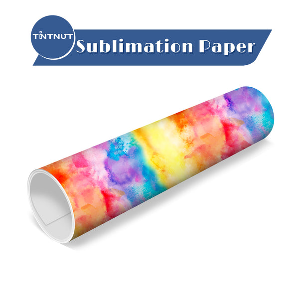 Tintnut Watercolor Sublimation Pattern Transfer Paper,Multi Colors Sublimation Ink Transfer Sheets Compatible with ALL Machine and Easy to use Weed.