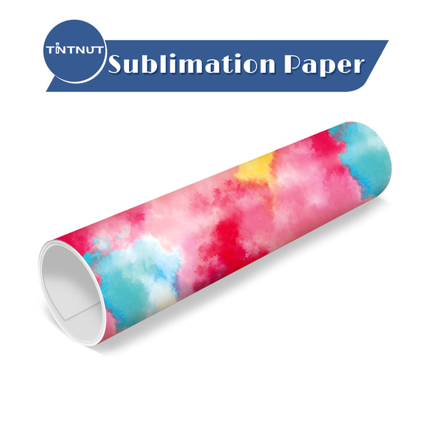 Tintnut Tie Dye Sublimation Transfer Paper,Watercolor Clouds Sublimation Ink Transfer Sheets Compatible with Cricut for DIY Mugs,T-Shirts and Easy to use Transfer.