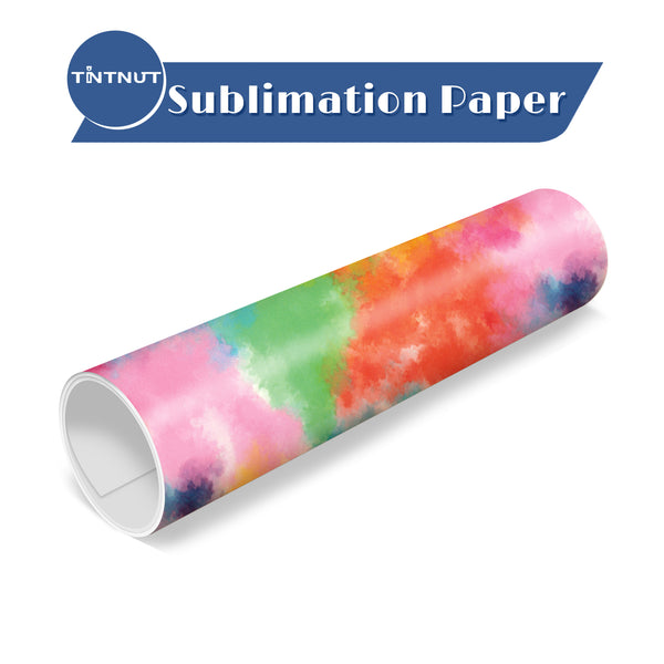 Tintnut Tie Dye Sublimation Transfer Paper,Watercolor Clouds Sublimation Ink Transfer Sheets Compatible with Cricut for DIY Mugs,T-Shirts and Easy to use Weed.