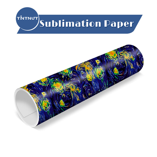 Tintnut Starry Sky Pattern Sublimation Transfer Paper,Starry Night Pattern Sublimation Transfer Sheets Compatible with ALL Machine and Easy to use Transfer.