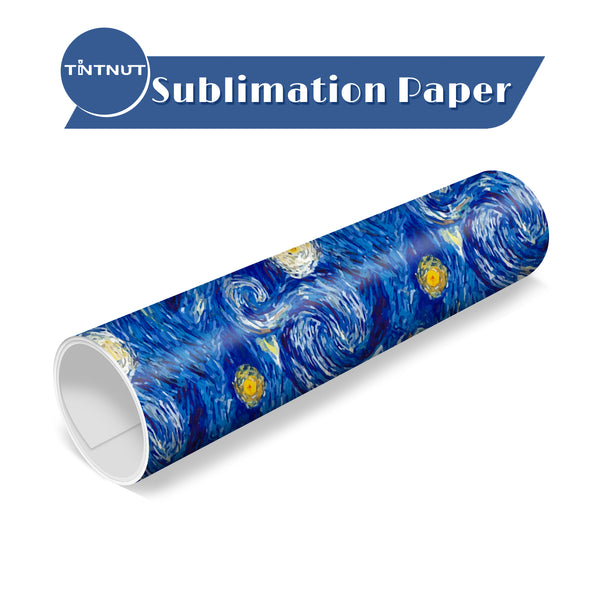 Tintnut Starry Sky Pattern Sublimation Transfer Paper,Starry Night Pattern Sublimation Transfer Sheets Compatible with ALL Machine and Easy to use use Weed.