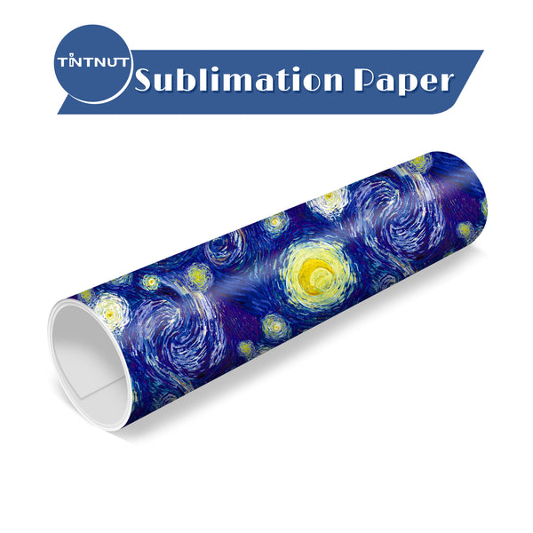 Tintnut Starry Sky Pattern Sublimation Transfer Paper,Starry Night Sublimation Ink Transfer Sheets Compatible with Cricut for DIY Mugs,T-Shirts and Easy to use  Weed.