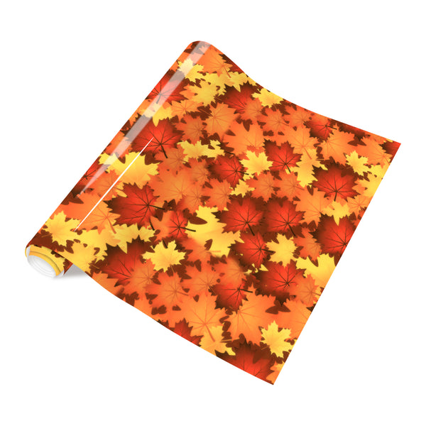 Tintnut Fall Vinyl Heat Transfer HTV Orange Autumn Leaves Buffalo Plaid Thanksgiving Iron On Vinyl for T-Shirts DIY