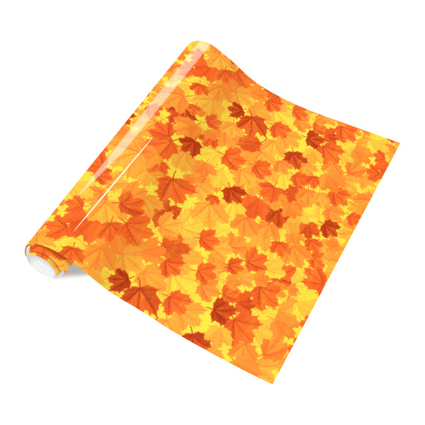 Tintnut Fall HTV Vinyl Heat Transfer Orange Autumn Leaves HTV Buffalo Plaid Thanksgiving HTV Iron On Vinyl for T-Shirts DIY