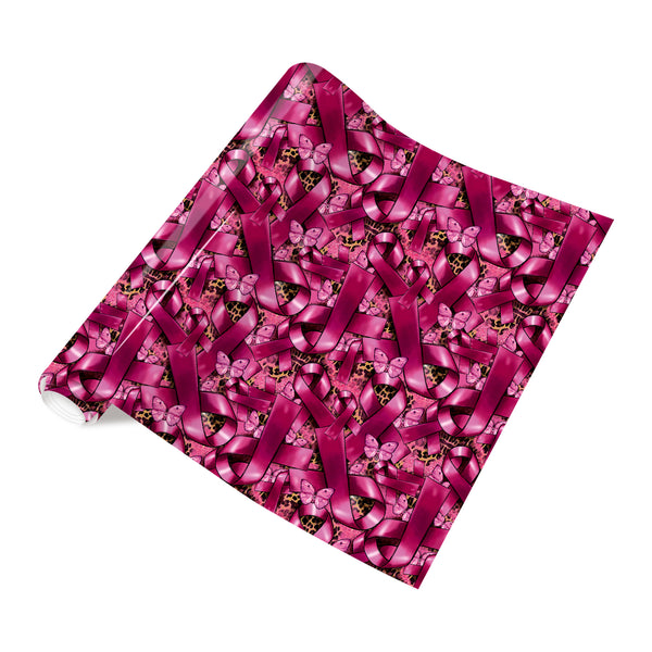 Tintnut Black Pink HTV Heat Transfer Vinyl Breast Cancer Patterned HTV Iron on Vinyl Pink Ribbon HTV Vinyl