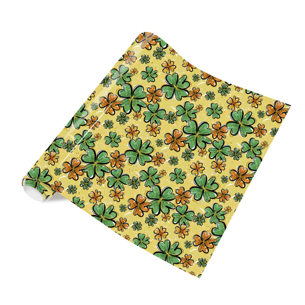 Tintnut St. Patrick's Heat Transfer Vinyl Green HTV Iron on Vinyl Clover Patterned HTV Vinyl for Fabrics Shamrock HTV