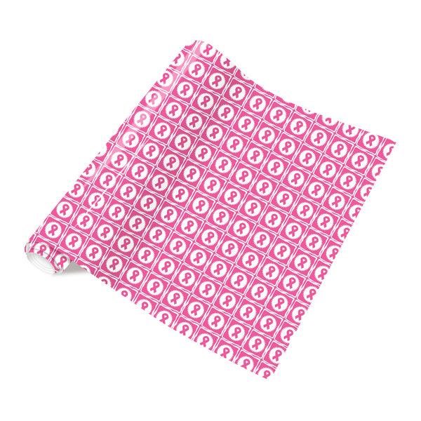 Tintnut Black Pink Heat Transfer Vinyl Breast Cancer Patterned HTV Iron on Vinyl Pink Ribbon HTV Heat Transfer Vinyl