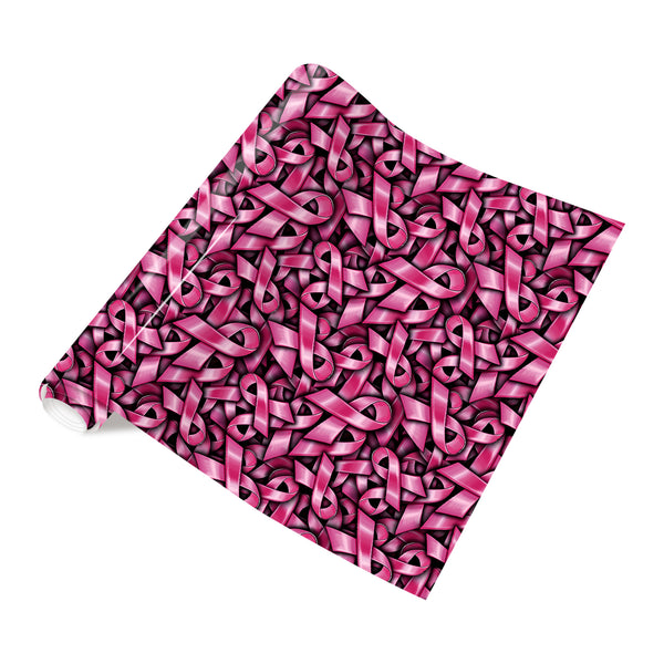 Tintnut Black Pink HTV Heat Transfer Vinyl Breast Cancer Patterned HTV Iron on Vinyl Pink Ribbon HTV Heat Transfer Vinyl