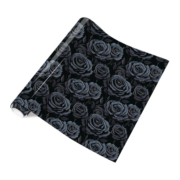 Tintnut Black Halloween HTV Red Rose and Skull Patterned HTV Iron on Vinyl for T-Shirts Bloody Hand Vinyl Heat Transfer