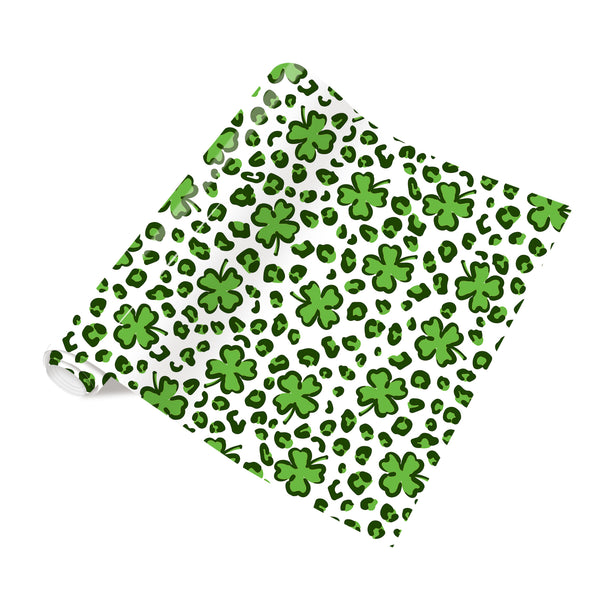 Tintnut St. Patrick's Vinyl Heat Transfer Green HTV Iron on Vinyl Clover Patterned HTV for Fabrics Shamrock HTV