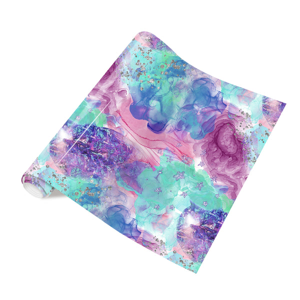 Tintnut Deep-sea Mermaid Heat Transfer Vinyl Dreamy Purple and Green Gradient Patterned HTV Iron on Vinyl for T-Shirts, Clothing & Bags