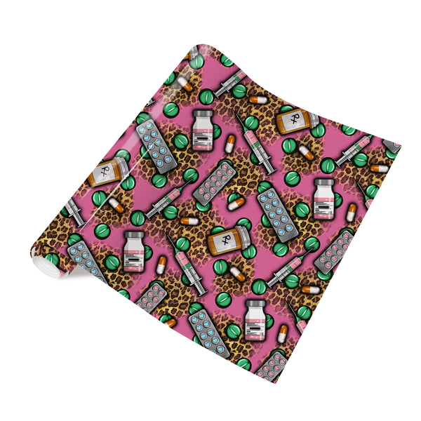 Tintnut Nurses Day Heat Transfer Vinyl Pink Color HTV Patterned HTV for Fabric HTV Vinyl Iron on Vinyl for T-Shirts DIY