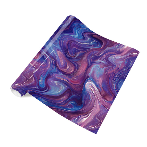 Tintnut Deep-sea Mermaid Heat Transfer Vinyl Dreamy Deep Purple Water Ripple Gradient Patterned HTV Iron on Vinyl for T-Shirts, Clothing & Bags