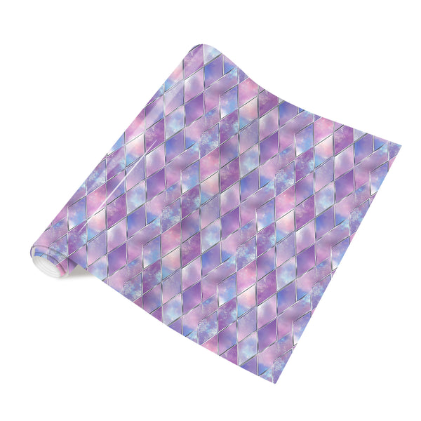 Tintnut Deep-sea Mermaid Heat Transfer Vinyl Dreamy Diamond-shaped Purple Gradient Patterned HTV Iron on Vinyl for T-Shirts, Clothing & Bags