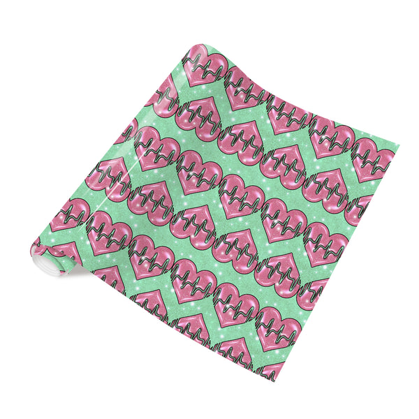 Tintnut Nurses Day Heat Transfer Vinyl Pink And Grass Green Color HTV Patterned HTV for Fabric HTV Vinyl Iron on Vinyl for T-Shirts DIY