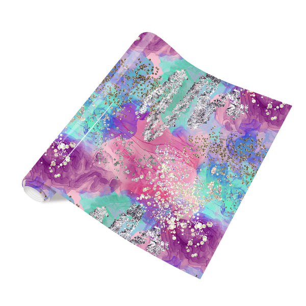 Tintnut Deep-sea Mermaid Heat Transfer Vinyl Watercolor Art Colorful Tie Dye Block Gradient Patterned HTV Iron on Vinyl for T-Shirts, Clothing & Bags