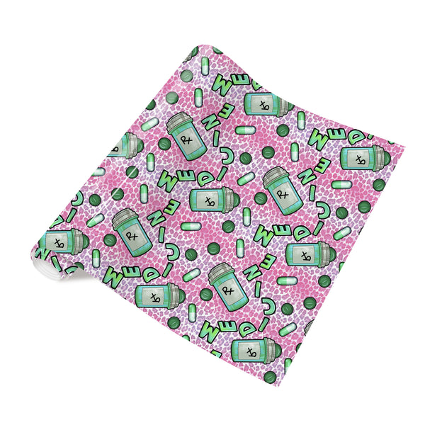 Tintnut Nurses Day Heat Transfer Vinyl Green And Pink Color HTV Patterned HTV for Fabric HTV Vinyl Iron on Vinyl for T-Shirts DIY