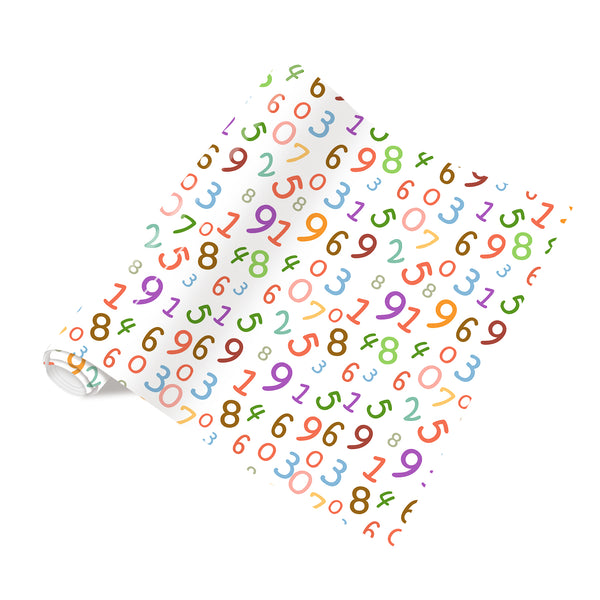 Tintnut Teachers' Day Colorful Numbers Heat Transfer Vinyl Patterned HTV for Fabric Iron on Vinyl for T-Shirts Clothing