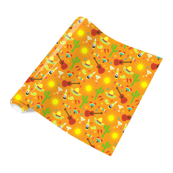 Tintnut Classic Mexican Heat Transfer Vinyl Orange Hat Patterned HTV for Fabric HTV Vinyl Iron on Vinyl for T-Shirts DIY