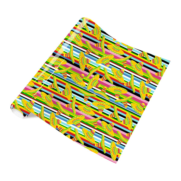 Tintnut Classic Mexican Heat Transfer Vinyl Striped Colored Hat Patterned HTV for Fabric HTV Vinyl Iron on Vinyl for T-Shirts DIY