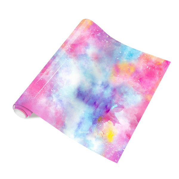 Tintnut Watercolor Art Pink Purple Blue Block Gradient Heat Transfer Vinyl Patterned HTV for Fabric Iron on Vinyl for T-Shirts