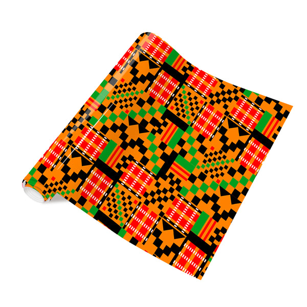Tintnut Kwanzaa HTV Vinyl Kente Pattern Printed Heat Transfer Vinyl African Amercian Iron on Vinyl for Clothes DIY