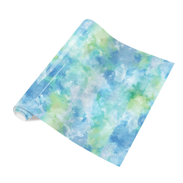 Tintnut Watercolor Art Blue Green Block Gradient Heat Transfer Vinyl Patterned HTV for Fabric Iron on Vinyl for T-Shirts