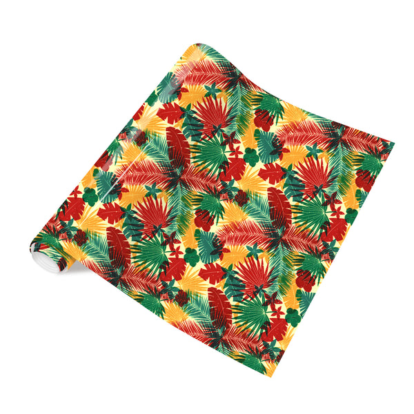 Tintnut Tropical Leaves Vinyl Heat Transfer Pineapple Hawaiian Floral Pattern Iron on Vinyl Coconut Tree Palm Printed HTV DIY T-Shirt Hat