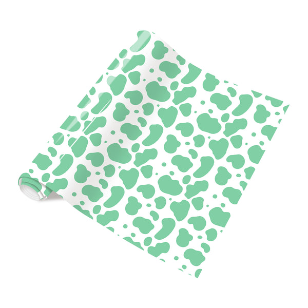 Tintnut Leopard Vinyl Heat Transfer Cow Printed HTV Vinyl Leopard Cow Patterned Iron on Vinyl for T-Shirts Clothing Bags