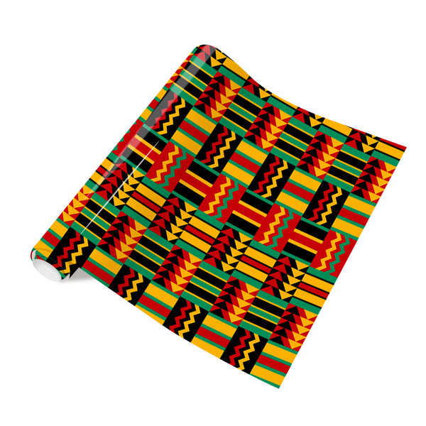 Tintnut Kente Pattern Printed Heat Transfer Vinyl Kwanzaa HTV Vinyl African Amercian Iron on Vinyl for Clothes DIY