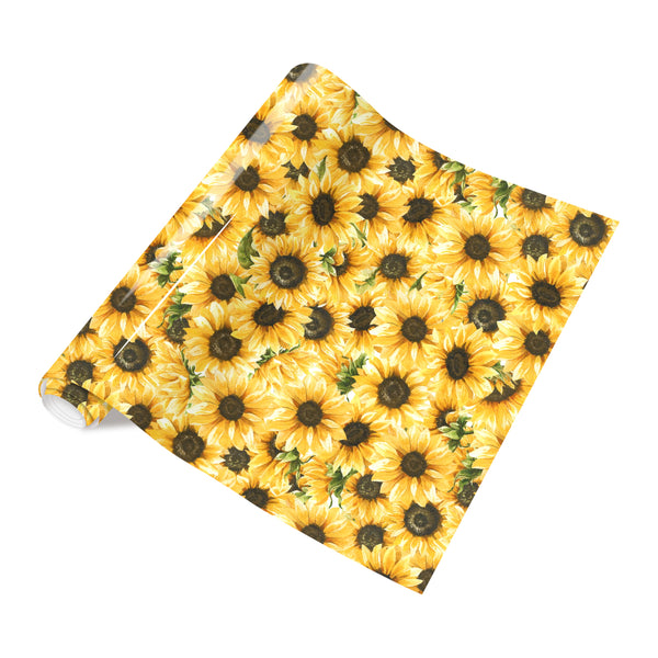 Tintnut Sunflower HTV Heat Transfer Vinyl Green HTV Black HTV Yellow HTV Floral HTV Iron On Vinyl for Flower Patterned HTV