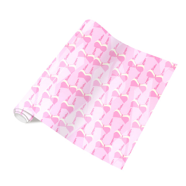 Tintnut Pink Ribbon Vinyl Heat Transfer Breast Cancer Awareness Iron on Vinyl for T-Shirts and Handbags Ribbon Patterned HTV Vinyl