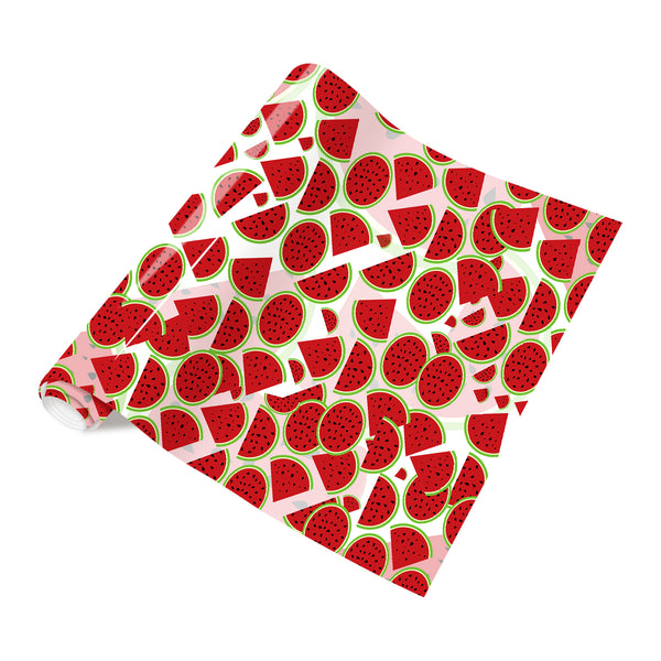 Tintnut Red and Green Vinyl Heat Transfer Watermelon Patterned HTV Iron on Vinyl Fruit HTV Vinyl for T-Shirts Summer Iron on Vinyl