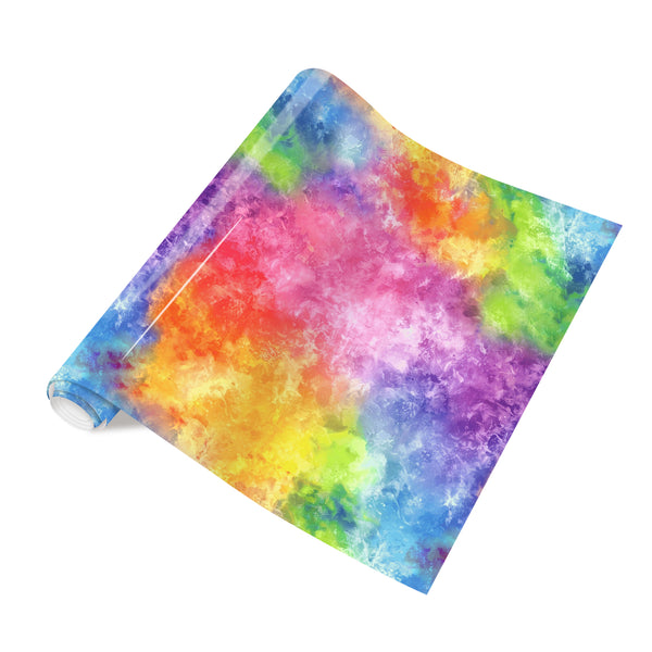 Tintnut Watercolor Art Red Blue Block Gradient Heat Transfer Vinyl vinyl vinyl Patterned HTV for Fabric Iron on Vinyl for T-Shirts