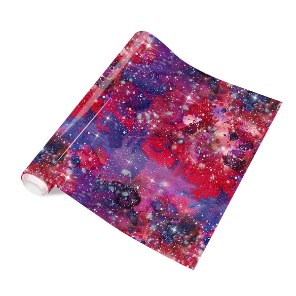 Tintnut Galaxy HTV Vinyl Stardust Starry Sky Background Heat Transfer Vinyl Iron on Vinyl Watercolor Clouds Patterned for DIY T-Shirts Hats Coats  Pillow Crafts