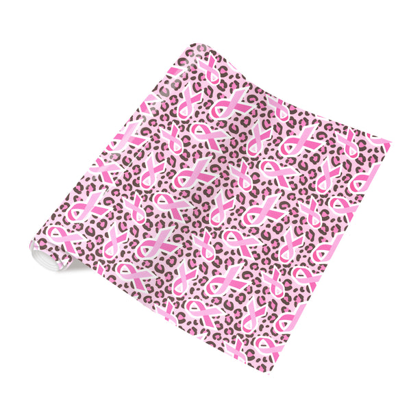 Tintnut Pink Ribbon HTV Heat Transfer Vinyl Breast Cancer Awareness HTV Iron on Vinyl for T-Shirts and Handbags Ribbon Patterned HTV Vinyl